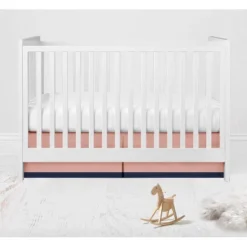 Bacati - Olivia Coral Navy 10 Pc Crib Bedding Set With Long Rail Guard Cover -Love To Dream Baby Shop GUEST caaf4aac 52b3 4af7 8170 a07af1046f09
