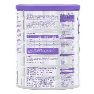 Aussie Bubs Stage 1 Organic Grass Fed Powder Infant Formula - 28.2oz 5 Aussie Bubs Stage 1 Organic Grass Fed Powder Infant Formula - 28.2oz - Image 3