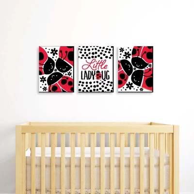 Big Dot Of Happiness Happy Little Ladybug - Baby Girl Nursery Wall Art And Kids Room Decorations - Gift Ideas - 7.5 X 10 Inches - Set Of 3 Prints 3 Big Dot Of Happiness Happy Little Ladybug - Baby Girl Nursery Wall Art And Kids Room Decorations - Gift Ideas - 7.5 X 10 Inches - Set Of 3 Prints