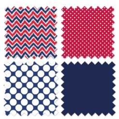 Bacati - Mix N Match Chevron/Dots Crib Rail Guard Set Of 2 Covers Navy/Red -Love To Dream Baby Shop GUEST cc5f1e03 68f0 4468 8365 83ddde82b305