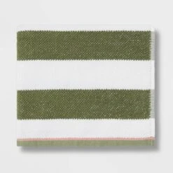 Striped Kids’ Towel Green With SILVADUR™ Antimicrobial Technology Green - Pillowfort™ -Love To Dream Baby Shop GUEST d018da92 512a 49ee 8079 56bfb90617b9