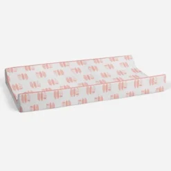 Bacati - Olivia Coral Feathers Quilted Muslin Changing Pad Cover -Love To Dream Baby Shop GUEST d0cd79de 3a50 4f09 a9b4 2c8c88e52a00