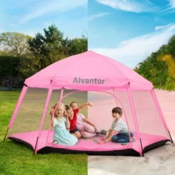 7' Portable Foldable Playpen Tent - Pink - Alvantor -Love To Dream Baby Shop GUEST d13ff957 5f88 4082 9898 aa2b357be5d6
