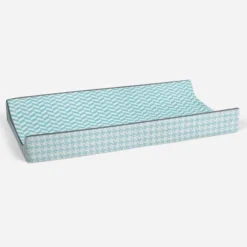 Bacati - Herringbone Quilted Muslin Changing Pad Cover Aqua -Love To Dream Baby Shop GUEST d194acfc d582 487c aa61 49eaa50ca655