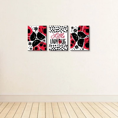 Big Dot Of Happiness Happy Little Ladybug - Baby Girl Nursery Wall Art And Kids Room Decorations - Gift Ideas - 7.5 X 10 Inches - Set Of 3 Prints 4 Big Dot Of Happiness Happy Little Ladybug - Baby Girl Nursery Wall Art And Kids Room Decorations - Gift Ideas - 7.5 X 10 Inches - Set Of 3 Prints - Image 2