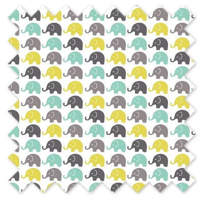 Bacati - Elephants Mint/Yellow/Gray 3 Pc Crib Bedding Set 6 Bacati - Elephants Mint/Yellow/Gray 3 Pc Crib Bedding Set - Image 4