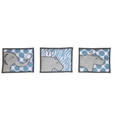 Bacati - Ikat Dots Zebra Blue Grey Muslin Boys 10 Pc Crib Set With Wall Hangings & Mobile -Love To Dream Baby Shop GUEST d5532f56 c09e 4f1e b83f 3646d98e9947