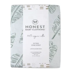 Honest Baby Organic Fitted Crib Sheet - Jumbo Leaf Sage