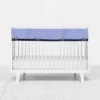 Bacati - Elephants Long Crib Rail Guard Cover Blue/Gray