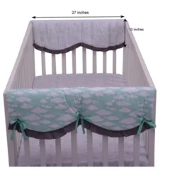Bacati - Clouds In The City Mint//Gray Set Of 2 Small Side Crib Rail Guard Covers 8 Bacati - Clouds In The City Mint//Gray Set Of 2 Small Side Crib Rail Guard Covers -Love To Dream Baby Shop GUEST d869b876 0164 4c0f a27b a1ccf1785ef4