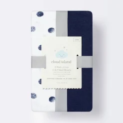 Fitted Jersey Crib Sheet Dots And Solid Navy Blue - Cloud Island™ - Navy - 2pk -Love To Dream Baby Shop GUEST d88e5706 5c38 4a3d 9e95 2f02319aee92