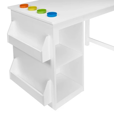 Kids' Art Activity Table With Storage And 2 Bonus Magnetic Display Bars White - RiverRidge Home 10 Kids' Art Activity Table With Storage And 2 Bonus Magnetic Display Bars White - RiverRidge Home - Image 8