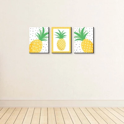 Big Dot Of Happiness Tropical Pineapple - Nursery Wall Art, Kids Room Decor And Summer Home Decorations Ideas - 7.5 X 10 Inches - Set Of 3 Prints 4 Big Dot Of Happiness Tropical Pineapple - Nursery Wall Art, Kids Room Decor And Summer Home Decorations Ideas - 7.5 X 10 Inches - Set Of 3 Prints - Image 2