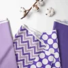 Bacati - Mix N Match Chevron/Dots Crib Rail Guard Set Of 2 Covers Purple