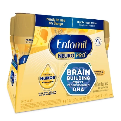 Enfamil NeuroPro Ready To Feed Infant Formula Bottles - 8 Fl Oz Each/6ct 4 Enfamil NeuroPro Ready To Feed Infant Formula Bottles - 8 Fl Oz Each/6ct - Image 2