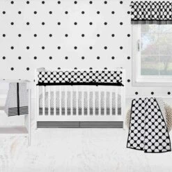 Bacati - Dots/Stripe Crib Rail Guard Covers Set Of 2 White/Black -Love To Dream Baby Shop GUEST de14a48f fff7 45b1 80d7 0364dcc705ab 1