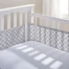 BreathableBaby Breathable Mesh Crib Liner - Classic Collection - Gray Clover