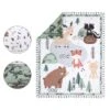 The Peanutshell Woodland Camo Baby Crib Bedding Set - Green/White - 3pc