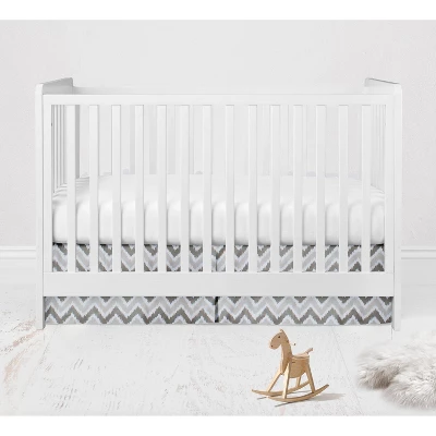 Bacati - Ikat Dots Stripes Coral Grey Girls 4 Pc Crib Set With 2 Muslin Swaddle Blankets 4 Bacati - Ikat Dots Stripes Coral Grey Girls 4 Pc Crib Set With 2 Muslin Swaddle Blankets - Image 2