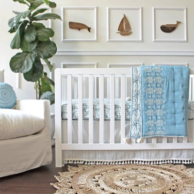 Crane Baby Quilted Baby Reversible Blanket - Caspian Chambray 8 Crane Baby Quilted Baby Reversible Blanket - Caspian Chambray - Image 6