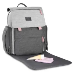 Eddie Bauer Cascade Backpack DIaper Bag - Gray/Pink
