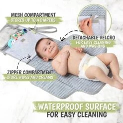 KeaBabies Ezee Diaper Changing Pad, Portable Diaper Changing Mat, Waterproof Foldable Diaper Changing Pad -Love To Dream Baby Shop GUEST e29c3b43 b3d1 42dc 9831 e8da9a141159