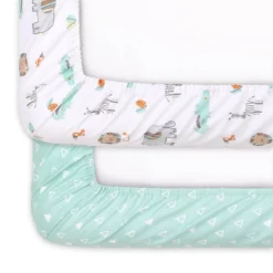 The Peanutshell Fitted Crib Sheets - Mint Safari - 2pk -Love To Dream Baby Shop GUEST e39de9e1 bb55 42e4 b38c a14003d5a57a