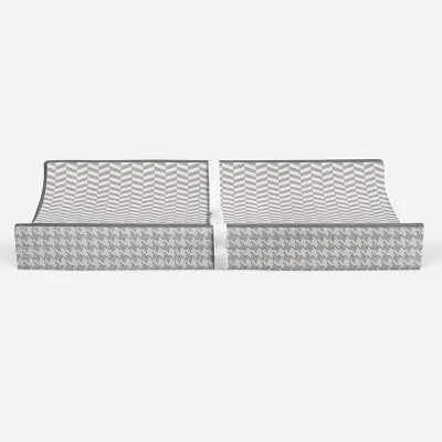 Bacati - Herringbone Quilted Muslin Changing Pad Cover Gray 7 Bacati - Herringbone Quilted Muslin Changing Pad Cover Gray - Image 5