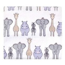 Hudson Baby Infant Girl Cotton Flannel Receiving Blankets, Pink Safari, One Size