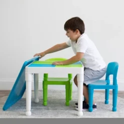 3pc Kids' 2 In 1 Square Activity Table With Chairs And 100pc Building Blocks White/Green/Blue - Humble Crew 15 3pc Kids' 2 In 1 Square Activity Table With Chairs And 100pc Building Blocks White/Green/Blue - Humble Crew -Love To Dream Baby Shop GUEST e6f314bf 8721 4aa1 8786 f8fab4749b8e