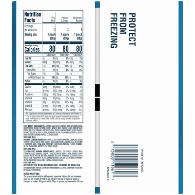 Gerber Fruit & Yogurt Pouch Variety Baby Snacks - 1.96oz/9pk Each 9 Gerber Fruit & Yogurt Pouch Variety Baby Snacks - 1.96oz/9pk Each - Image 7