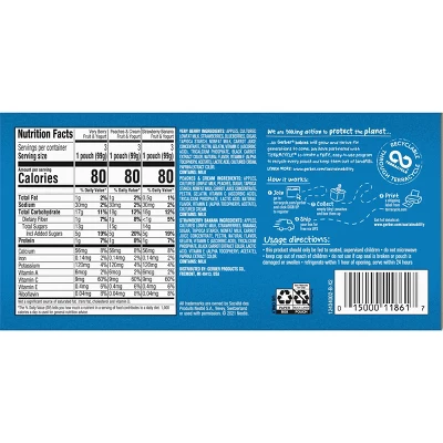 Gerber Fruit & Yogurt Pouch Variety Baby Snacks - 1.96oz/9pk Each 5 Gerber Fruit & Yogurt Pouch Variety Baby Snacks - 1.96oz/9pk Each - Image 3