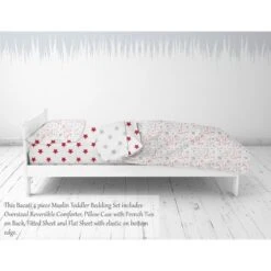 Bacati - Baseball Red/Gray Muslin 4 Pc Toddler Bedding Set -Love To Dream Baby Shop GUEST ea11c16a baf7 4cad 9591 b54f4a1e1a86