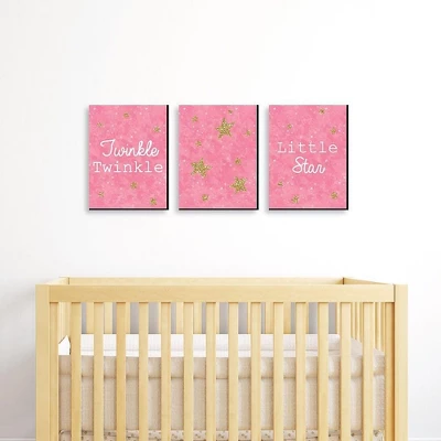 Big Dot Of Happiness Pink Twinkle Twinkle Little Star - Baby Girl Nursery Wall Art & Kids Room Decor - Gift Ideas - 7.5 X 10 Inches - Set Of 3 Prints 3 Big Dot Of Happiness Pink Twinkle Twinkle Little Star - Baby Girl Nursery Wall Art & Kids Room Decor - Gift Ideas - 7.5 X 10 Inches - Set Of 3 Prints
