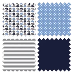 Bacati - Elephants Long Crib Rail Guard Cover Blue/Gray -Love To Dream Baby Shop GUEST ea493b62 94e1 440d bde7 07bdd35c8409