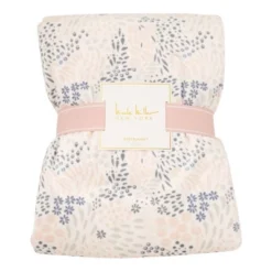 Nicole Miller Abstract Floral Printed Mink/Sherpa Throw Blanket - White -Love To Dream Baby Shop GUEST ebcf4a4e 5a84 4290 99a5 3081f1f861a9