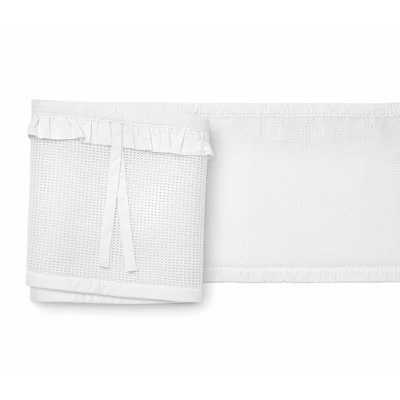 BreathableBaby Breathable Mesh Crib Liner - Deluxe Ruffle Collection - White 3 BreathableBaby Breathable Mesh Crib Liner - Deluxe Ruffle Collection - White
