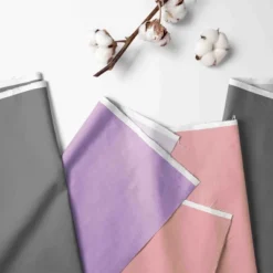 Bacati - Solid Girls Lilac/Coral/Gray Solid Long Crib Rail Guard Cover -Love To Dream Baby Shop GUEST eebb2cd5 d5ff 4d61 98c6 2dc1bf8074a1