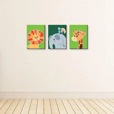 Big Dot Of Happiness Jungle Party Animals - Safari Zoo Animal Nursery Wall Art And Kids Room Decor - Gift Ideas - 7.5 X 10 Inches - Set Of 3 Prints 4 Big Dot Of Happiness Jungle Party Animals - Safari Zoo Animal Nursery Wall Art And Kids Room Decor - Gift Ideas - 7.5 X 10 Inches - Set Of 3 Prints - Image 2