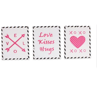 Bacati - Love Black Fuschia 10 Pc Crib Bedding Set With Long Rail Guard Cover 4 Bacati - Love Black Fuschia 10 Pc Crib Bedding Set With Long Rail Guard Cover - Image 2