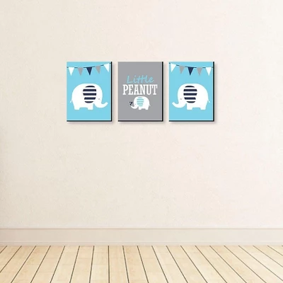 Big Dot Of Happiness Blue Elephant - Baby Boy Nursery Wall Art And Kids Room Decorations - Gift Ideas - 7.5 X 10 Inches - Set Of 3 Prints 4 Big Dot Of Happiness Blue Elephant - Baby Boy Nursery Wall Art And Kids Room Decorations - Gift Ideas - 7.5 X 10 Inches - Set Of 3 Prints - Image 2