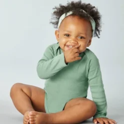 Honest Baby Girls' 8pk Rainbow Organic Cotton Long Sleeve Bodysuit - Pink/Orange