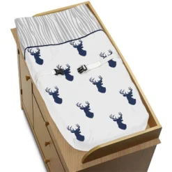 Sweet Jojo Designs Changing Pad Cover - Navy & White Stag -Love To Dream Baby Shop GUEST f5e6a0d8 4fdc 4ebf 948d 50243dbfe343