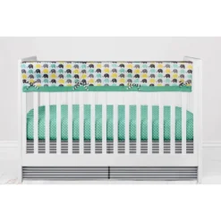 Bacati - Elephants Mint/Yellow/Gray 10 Pc Crib Bedding Set With Long Rail Guard Cover -Love To Dream Baby Shop GUEST f76db648 64fe 4356 b399 51eeb8393537