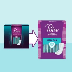Poise Ultra Thin Postpartum Incontinence Pads For Women - Moderate Absorbency