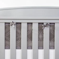 BreathableBaby Breathable Mesh Crib Liner - Deluxe Embroidered Collection - Gray Links -Love To Dream Baby Shop GUEST f89cc274 d3ee 44a2 ad0f daa3453a7c33