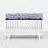 Bacati - Liam Long Crib Rail Guard Cover Aqua/Orange/Navy
