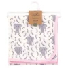 Touched By Nature Baby Girl Organic Cotton Swaddle, Receiving And Multi-purpose Blanket, Pink Elephant, One Size