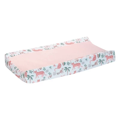 Lambs & Ivy Enchanted Safari Animals Pink/White Jungle Changing Pad Cover 4 Lambs & Ivy Enchanted Safari Animals Pink/White Jungle Changing Pad Cover - Image 2