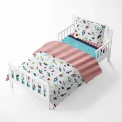 Bacati - Airspace Aqua Navy Green Red 4 Pc Toddler Bedding Set -Love To Dream Baby Shop GUEST f9b47cf3 d88a 4147 ad1f db75a1ee567f